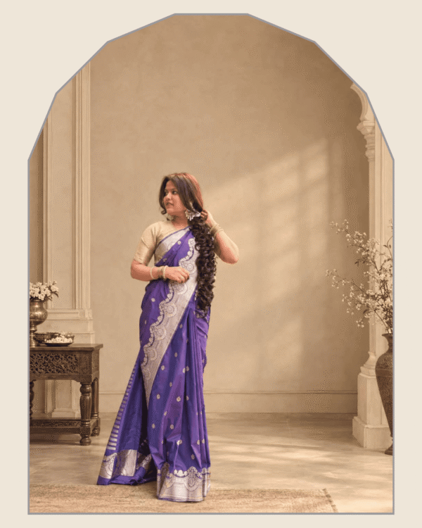 Purple Uppada Katan Silk Saree
